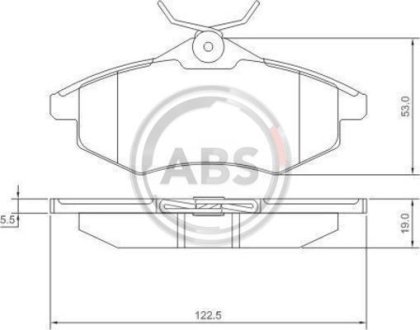 Тормозные колодки дисковые A.B.S. 37307