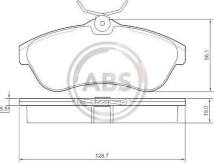 Тормозные колодки дисковые A.B.S. 37308