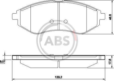 Тормозные колодки дисковые A.B.S. 37352