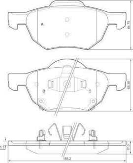 Тормозные колодки дисковые A.B.S. 37359