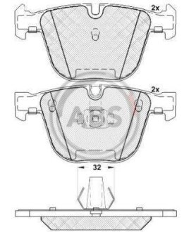 Гальмівні колодки дискові задн A.B.S. 37371