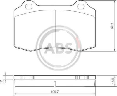 Тормозные колодки дисковые A.B.S. 37388