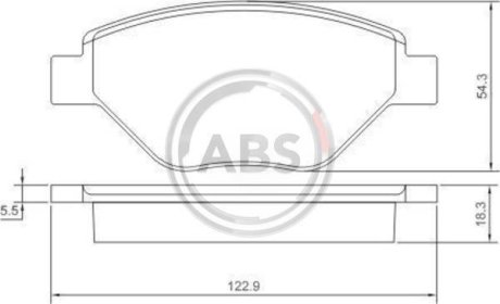 Тормозные колодки пер. Megane (03-08) A.B.S. 37398