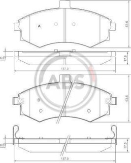 Тормозные колодки пер. Matrix/Lavita/Elantra/Lantra/Coupe/Cerato 98-10 A.B.S. 37403