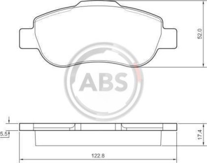 Тормозные колодки дисковые A.B.S. 37439