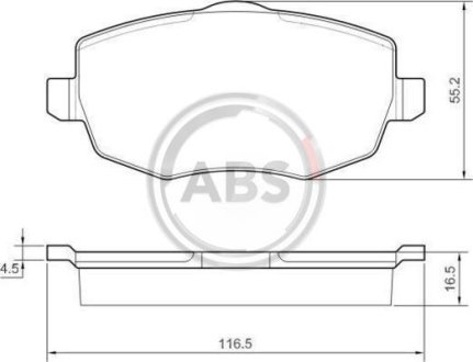 Гальмівні колодки дискові A.B.S. 37444