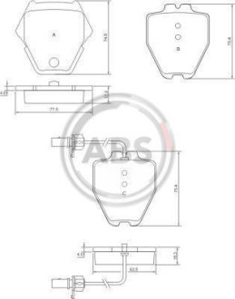 Гальмівні колодки пер. VW Phaeton 02-07 (TRW) A.B.S. 37448