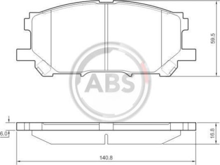 Тормозные колодки пер. Lexus RX 03-08 (sumitomo) A.B.S. 37458