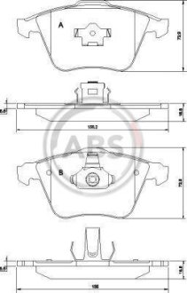 Тормозные колодки дисковые A.B.S. 37464