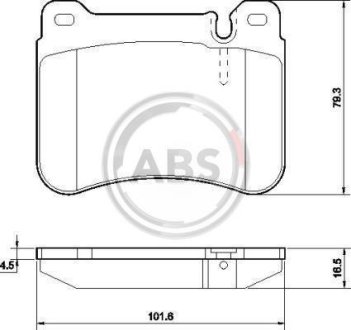 Тормозные колодки дисковые A.B.S. 37506