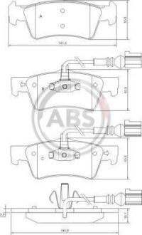 Тормозные колодки дисковые A.B.S. 37527