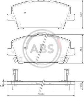 Гальмівні колодки дискові A.B.S. 37529