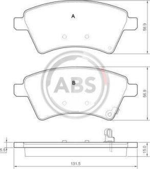 Тормозные колодки дисковые A.B.S. 37532