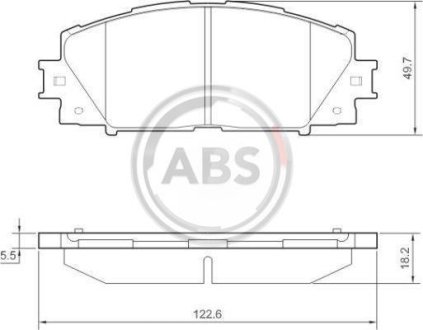 Тормозные колодки дисковые A.B.S. 37542