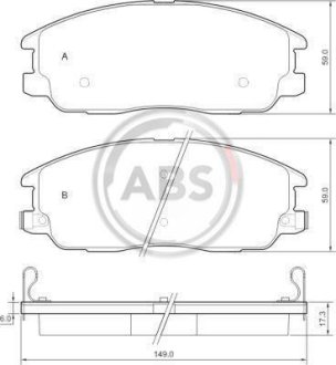 Гальмiвнi колодки дисковi A.B.S. 37566