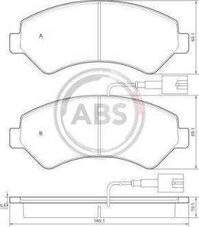 Тормозные колодки дисковые A.B.S. 37576