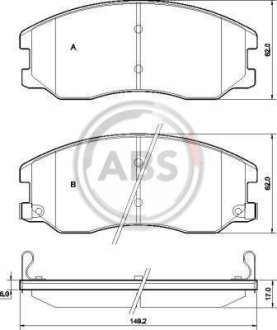 Тормозные колодки пер. Chevrolet Captiva 06- (akebono) A.B.S. 37582