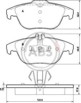 Тормозные колодки дисковые A.B.S. 37585