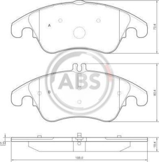 Тормозные колодки дисковые A.B.S. 37586