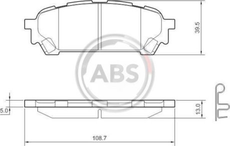 Тормозные колодки дисковые A.B.S. 37611