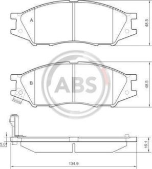 Гальмівні колодки дискові A.B.S. 37680