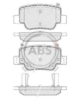 Гальмівні колодки дискові A.B.S. 37735