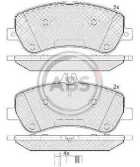 Тормозные колодки дисковые A.B.S. 37748