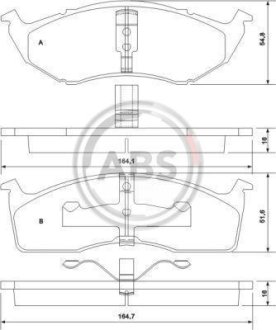 Тормозные колодки дисковые A.B.S. 38591