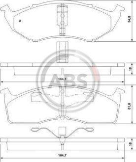 Тормозные колодки дисковые A.B.S. 38642