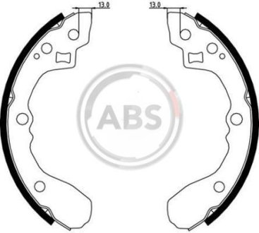 Тормозные колодки барабанные A.B.S. 9080