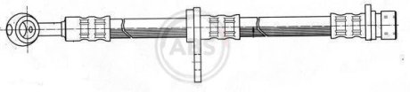 Шланг гальмівний ПЕРЕДН ЛЕВЫЙ HONDA LOGO (GA) 03/99-03/02 A.B.S. SL5546