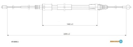 Трос зупиночних гальм ADRIAUTO 0702021