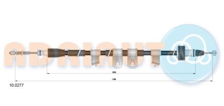 Трос остановочных тормозов ADRIAUTO 100277