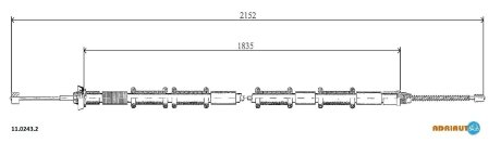 Трос зупиночних гальм ADRIAUTO 1102432