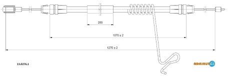 Трос остановочных тормозов ADRIAUTO 1302761