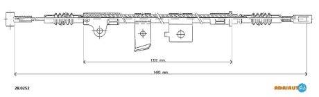 Трос ручного гальма ADRIAUTO 28.0252
