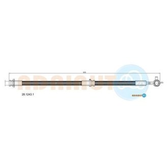 Шланг тормозной гидравлический ADRIAUTO 28.1243.1