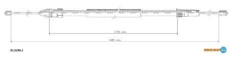 Трос остановочных тормозов ADRIAUTO 4102441