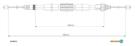Трос остановочных тормозов ADRIAUTO 4102671