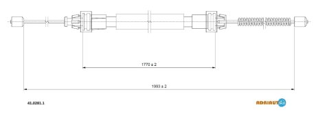 Трос ручного тормоза ADRIAUTO 41.0281.1