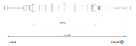 Трос зупиночних гальм ADRIAUTO 4102921 (фото 1)