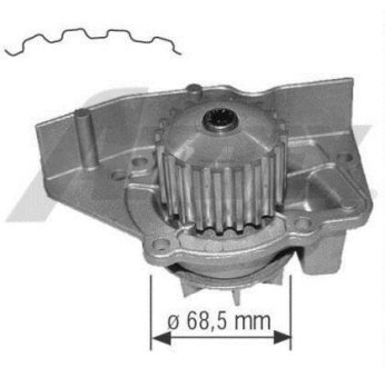 CITROEN помпа води XANTIA 93-,ZX,Peugeot 406,605 2.0 16V AIRTEX 1563