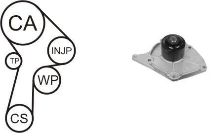 Водяной насос + комплект зубчатого ремня AIRTEX WPK-165701