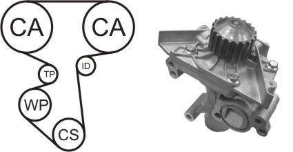 Насос охолоджуючої рідини + комплект зубчатого ременя AIRTEX WPK-185701