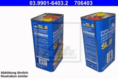 Тормозная жидкость SL6 DOT4 ASR/ESP 5L ATE 03990164032