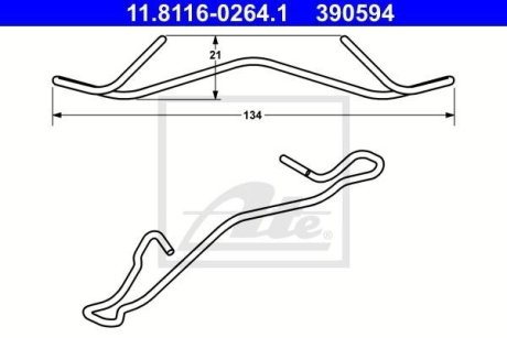 Комплект монтажних колодок ATE 11.8116-0264.1