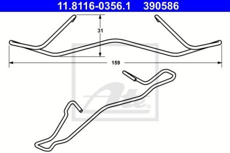 Пружина корпуса супорта ATE 11.8116-0356.1