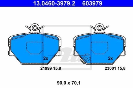 Гальмівні колодки ATE 13.0460-3979.2