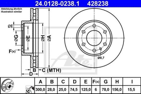 Диск гальмівний ATE 24.0128-0238.1