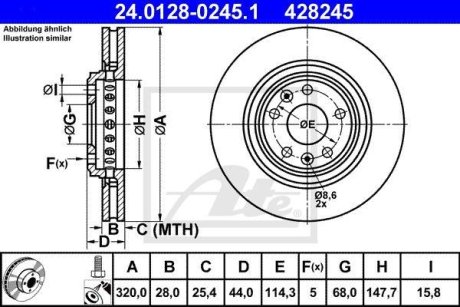 Гальмівний диск ATE 24.0128-0245.1